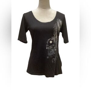 New York & Company Women Black Knit Top/Shirt Size S